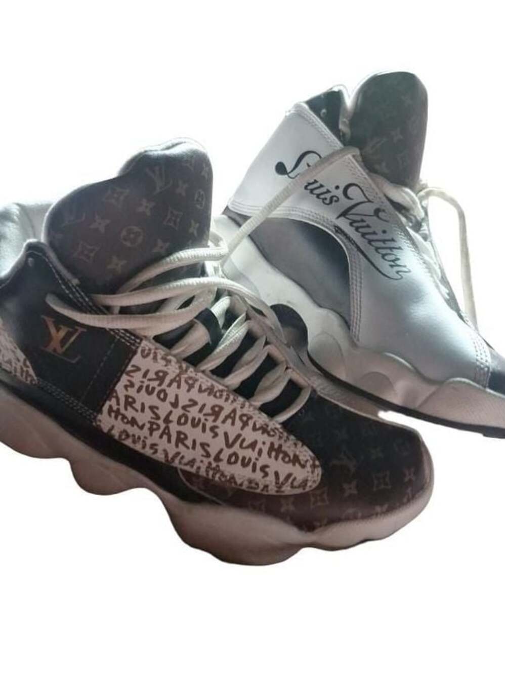 Louis Vuitton Custom Monogram High Top Sneakers